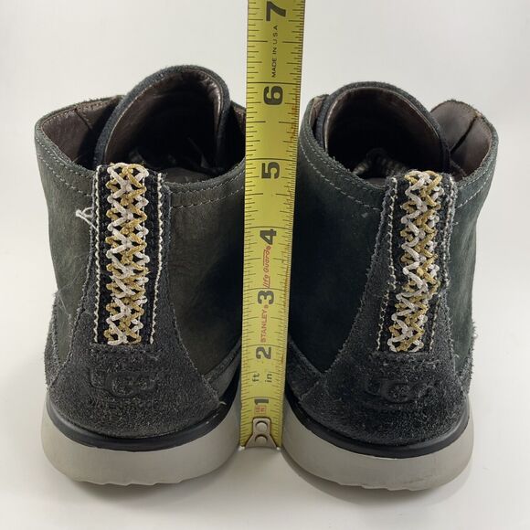 UGG Freamon Waterproof Blue Leather Black Lace Up Ankle Boots Mens Size 13 - Picture 7 of 10